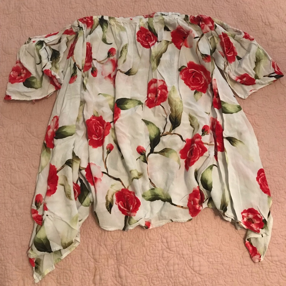 Vici Floral off the shoulder top